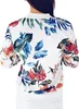 Damen-Sweatshirt - Blumenmuster - Jacke mit Reißverschluss Produktbild-Vorschau 2