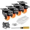 Zestaw 4 Obrotowych Kółek Meblowych Vevor Pvc 50.8Mm Udźwig Podgląd zdjęcia produktu 1