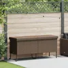 vidaXL Gartentruhe mit Rollen Braun 160x55x75 cm Poly Produktbild-Vorschau 1