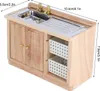 1:12 Mini domeček pro panenky umyvadlo, exkluzivní dřevěné Náhled obrázku produktu 8