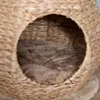A close-up view of the interior of a woven pet bed or cat house. Náhled obrázku produktu