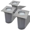 vidaXL Spot encastré de sol LED 3 pcs. Outdoor Carré Voir les images du produit 1