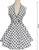 Süße Retro-Schürze für Damen, V-Ausschnitt, gepunktet, Produktbild-Vorschau 7