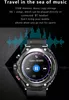 A smartwatch displaying a music player interface, with abstract sound wave graphics in the background. Náhled obrázku produktu