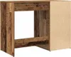 A product image of a desk with a rustic wood finish and a plain side panel. Náhled obrázku produktu