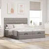Ottoman-Bett mit Matratzen Taupe 160x200 cm Stoff Produktbild-Vorschau 3