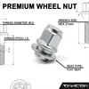 10 tuercas de rueda M12x1.5, 47 mm, con base plana, Vista previa de la imagen del producto 6