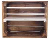 4x GEFLAMMTE HOLZKISTEN mit weißem Regalbrett / NEU / Produktbild-Vorschau 4