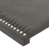 vidaXL Kopfteil mit Ohren Dunkelgrau 103x23x78/88 cm Samt Produktbild-Vorschau 5