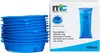 A product shot showing a stack of blue sickness bags and a box of sickness bags. Produktbild-Vorschau