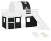 Homestyle4u Hochbett 90x200 Kinder Weiß Kinder Weißbett Produktbild-Vorschau 10