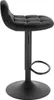 A black adjustable bar stool shown from the side against a white background. Produktbild-Vorschau