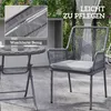 Outsunny 2er Set Gartenstuhl Rattan Gartenmöbel mit Produktbild-Vorschau 7