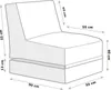 Hanah Home, Siesta Sofa Bed Pouf - Yellow, Outdoor Produktbild-Vorschau 12