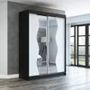 Schwebetürenschrank, 2-türig Schrank mit Spiegel! Moderne Produktbild-Vorschau 1
