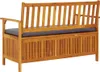 Ławka Ogrodowa Ze Schowkiem, 120 Cm, Lite Drewno Akacjowe Podgląd zdjęcia produktu 3