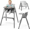 Chaise haute pliable Moby-System NOXI 3 en 1 Gris – Chaise Voir les images du produit 1
