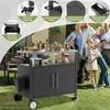 Profi Grillwagen mit Edelstahl-Arbeitsplatte & Unterschrank Produktbild-Vorschau 7