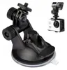 A black suction cup mount for a camera is shown against a white background. A small white camera with 'HD 1080p' text is visible in the upper right corner, attached to a similar mount. Produktbild-Vorschau