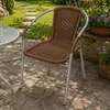 Sedia da giardino Aga RATAN Grigio/Marrone Anteprima dell’immagine prodotto 3