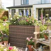 Outsunny Hochbeet mit verstellbaren Füßen PE-Rattan Produktbild-Vorschau 9