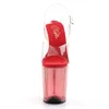 FLAMINGO-808T Herren Sandale von Pleaser, Transparent Rot , Produktbild-Vorschau 2