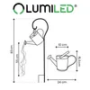 LUMILED solárna konev s rozprávkovými svetlami vodopád, Náhľad obrázku produktu 5