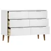 vidaXL Armoire à tiroirs MOLDE Blanc 113x40x80 cm Pin Voir les images du produit 5