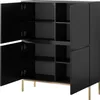 Selsey Bemmi - Highboard 4-türig Schwarz mit goldenen Produktbild-Vorschau 6