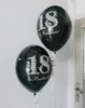 Luftballons 30cm mit Zahl 18 / Strass Motiv 6er Set schwarz Produktbild-Vorschau 5