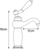 A line drawing of a faucet with dimensions indicated. Produktbild-Vorschau