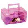 A pink toy grooming kit with horse imagery. Produktbild-Vorschau