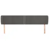 vidaXL Kopfteil mit Ohren Dunkelgrau 203x23x78/88 cm Samt - Produktbild-Vorschau 4