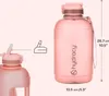 Hydracy Wasserflasche 2,3 L Rosa Mit Zeitmarken und Produktbild-Vorschau 5