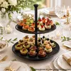 Bekki – czarny stojak na babeczki, 2-poziomowy, Ø 25 cm, Podgląd zdjęcia produktu 5