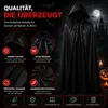 Kostium wampira na Halloween, czarny płaszcz z kapturem, Podgląd zdjęcia produktu 4