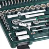 A close-up view of a tool kit with various sockets and wrenches. Produktbild-Vorschau