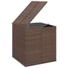 vidaXL Garten-Kissenbox PE Rattan 100x97,5x104 cm Braun Produktbild-Vorschau 3