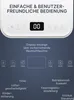 A diagram showing the control panel and features of a dehumidifier. Produktbild-Vorschau