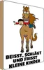 vianmo Holzschild 30x20 cm Pferd beisst frisst Kinder Tier Produktbild-Vorschau 1