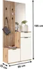 Kompaktgarderobe EASY in Artisan Eiche / weiß, (BxHxT) Produktbild-Vorschau 5