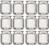 12 x Windlichter aus Glas geriffelt H 9 cm -  Produktbild-Vorschau 1
