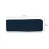 A dark blue cushion with dimensions indicated. Produktbild-Vorschau