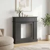 vidaXL Kaminumrandung Schwarz 102 x 26 x 100 cm Produktbild-Vorschau 2