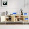 Mobile TV FLEXISPOT in metallo - credenza con fori di Anteprima dell’immagine prodotto 3