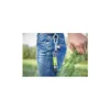 A person's jeans with a small flashlight attached to a carabiner on their belt loop. Produktbild-Vorschau