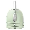 A light green electric kettle with a silver handle and base, shown from the front against a white background. Produktbild-Vorschau