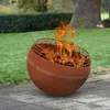 Feuer Ball rostig 58cm Korb Stelle Schale Terrassen Ofen Produktbild-Vorschau 2