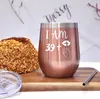Roségouden wijnglas van roestvrij staal, cadeau voor een Productafbeelding-voorbeeld 5