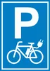 Parkplatz E-Bike Elektrorad Aufkleber A9 (37x52mm) Produktbild-Vorschau 1